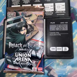 Heavy 25.84g Union Arena Sealed Attack On Titan Booster Pack - Image 1