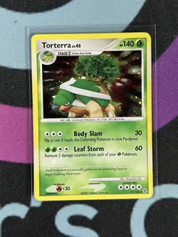 Torterra 17/130 Holo Rare Diamond and Pearl Pokemon Card - Image 1