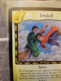 2001 - Harry Potter Quidditch Cup CCG Card 60/80 Fouled! TCG spell - Image 2