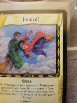 2001 - Harry Potter Quidditch Cup CCG Card 60/80 Fouled! TCG spell - Image 3