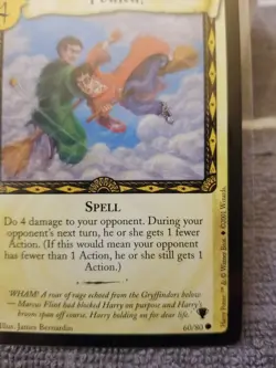 2001 - Harry Potter Quidditch Cup CCG Card 60/80 Fouled! TCG spell - Image 4