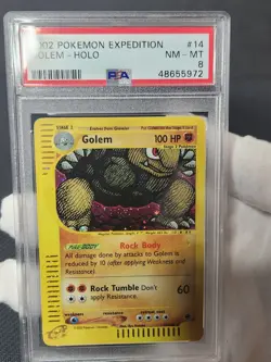 2002 Pokemon Expedition Golem Holo Rare #14 PSA 8 Graded Pokemon Card eReader - Image 4