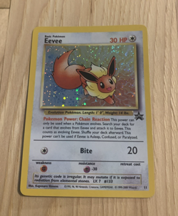Eevee #11 Black Star Promo (LP) Pokemon Card WOTC 2000 - Image 1