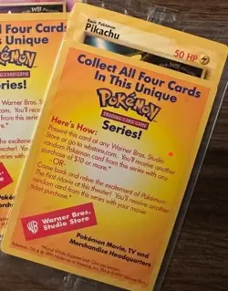 Unopened Pokemon: The First Movie 1999 WB Warner Bros Promo Pikachu Card Sealed - Image 1