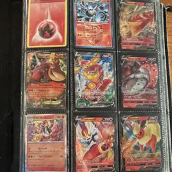 Pokemon TCG Mixed Card Lot Binder Coins Energy Pikachu Charizard Mewtwo Eevee - Image 1
