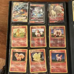 Pokemon TCG Mixed Card Lot Binder Coins Energy Pikachu Charizard Mewtwo Eevee - Image 2