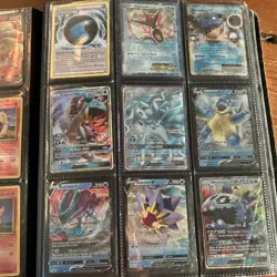 Pokemon TCG Mixed Card Lot Binder Coins Energy Pikachu Charizard Mewtwo Eevee - Image 3
