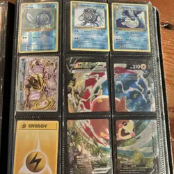 Pokemon TCG Mixed Card Lot Binder Coins Energy Pikachu Charizard Mewtwo Eevee - Image 5
