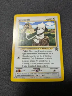 Smeargle 32 Black Star Promo WOTC Pokemon Card Vintage MP - Image 1