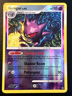 Gengar 18/100 D&P Stormfront Pokemon Card Reverse Holo Foil Rare MP - Image 1