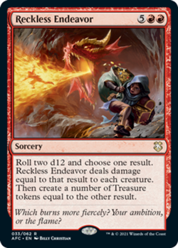 MTG Reckless Endeavor, NM-Mint, English Commander: AFR - Image 1