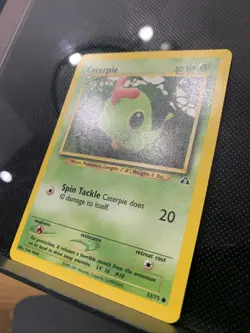 Pokemon TCG Caterpie Neo Discovery Card 53/75 Vintage Pokemon 2001 Yuka Morii NM - Image 2