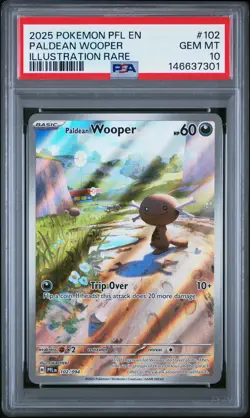 2025 POKEMON PFL EN-PHANTASMAL FLAMES ILLUSTRATION RARE PALDEAN WOOPER PSA 10 - Image 1