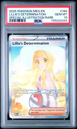 2025 Pokemon MEG En Lillie's Determination Special Illustration Rare #184 PSA 10 - Image 1