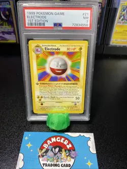 1999 POKEMON BASE SET 1ST EDITION #21 ELECTRODE PSA 7 - Image 1