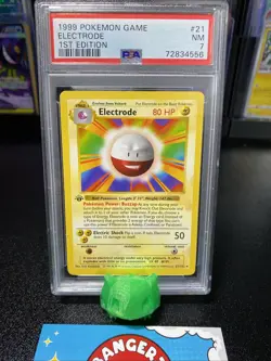 1999 POKEMON BASE SET 1ST EDITION #21 ELECTRODE PSA 7 - Image 4