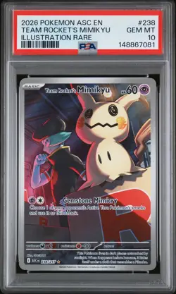 2026 POKEMON ASC EN-ASCENDED HEROES #238 TEAM ROCKET'S MIMIKYU PSA 10 - Image 1