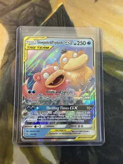 Pokemon Slowpoke & Psyduck GX 35/236 Sm-Unified Minds Ultra Rare Holo TAG TEAM - Image 1