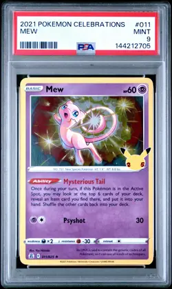2021 POKEMON CELEBRATIONS #011 MEW PSA 9 - Image 1