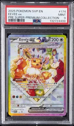 2025 POKEMON SVP PROMO SUPER-PREMIUM COLLECTION #174 EEVEE EX PSA 9 - Image 1