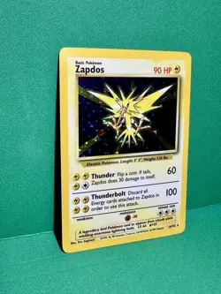 Pokemon TCG Zapdos Base Set 16/102 Holo Unlimited Holo Rare - Beautiful NM - Image 2