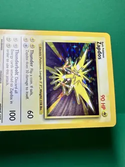 Pokemon TCG Zapdos Base Set 16/102 Holo Unlimited Holo Rare - Beautiful NM - Image 5