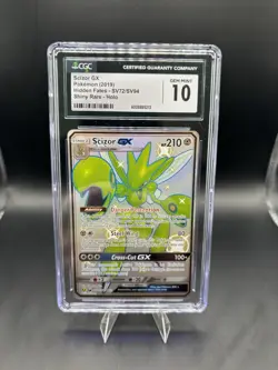 CGC 10 Scizor GX SV72/SV94 Hidden Fates Shiny Rare Pokemon 2019 - Image 1