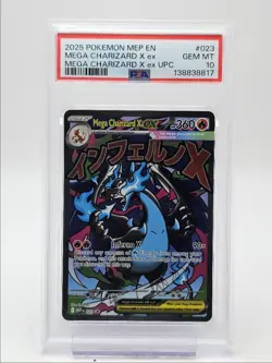 MEGA CHARIZARD X EX 2025 POKEMON MEGA PROMO ULTIMATE PREMIUM #023 PSA 10 Q4444 - Image 1
