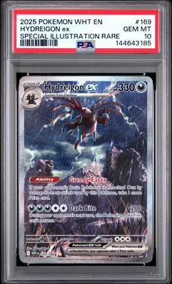 2025 POKEMON WHT EN-WHITE FLARE SPECIAL ILLUSTRATION RARE HYDREIGON EX PSA 10 - Image 1