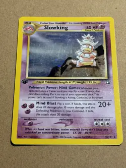 Pokemon Neo Genesis Slowking 1st Edition Holo Rare 14/111 - Image 2