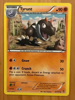 Tyrunt 61/111 Cosmos Holo LP - Furious Fists 2014 - Pokemon TCG - Image 1