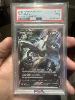 Lugia v Silver Tempest Secret Rare Alt Art Pokemon Sword & Shield PSA 9 English - Image 1