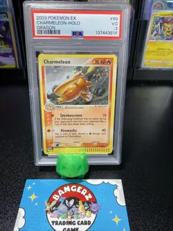 VINTAGE SECRET RARE Charmeleon HOLO 2003 Pokemon EX Dragon #99/97 PSA 3 VG - Image 1