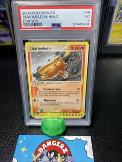 VINTAGE SECRET RARE Charmeleon HOLO 2003 Pokemon EX Dragon #99/97 PSA 3 VG - Image 4