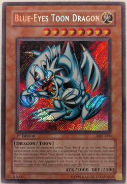 Blue-Eyes Toon Dragon MRL-000 1st Edition Secret Rare NM - Magic Ruler -REDUCED - Image 1