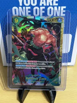 One Piece Roronoa Zoro OP06-118 SEC Secret Rare Foil Character Premium Booster - Image 1