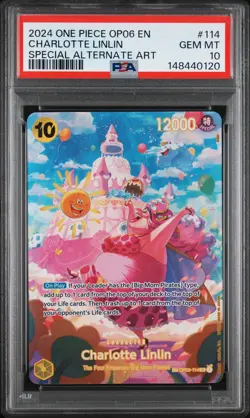 2024 ONE PIECE WINGS OF THE CAPTAIN SPECIAL ALT ART #114 CHARLOTTE LINLIN PSA 10 - Image 1