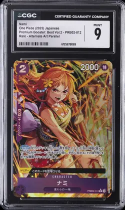 2025 ONE PIECE JPN PREMIUM BOOSTER: ALT ART BEST VOL.2 #PRB02-012 NAMI CGC 9 - Image 1