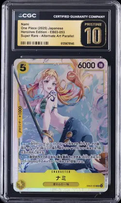 2025 ONE PIECE JAPANESE HEROINES EDITION - ALT ART#EB03-053 NAMI CGC 10 PRISTINE - Image 1