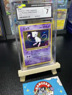 1997 Pokemon Japanese Fossil #151 Mew-Holo Card CGC 7 Near Mint Vintage WOTC - Image 3