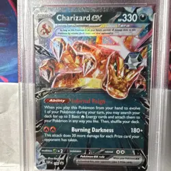 Pokemon Charizard ex PSA 8 Promo Holo #196 Scarlet & Violet Promo Cards - Image 2