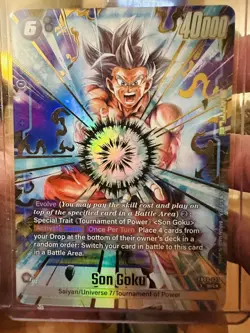 Son Goku FB09-037 Alternate Art Dual Evolution Dragon Ball Card English Fusion - Image 1