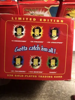 pokemon cards “Lot Of 6” Limited Edition 23k Gold Plated Trading Cards - Image 2
