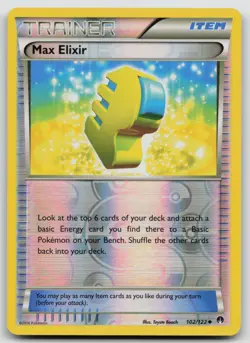 Reverse Holo Max Elixir 102/122 XY - BREAKpoint Uncommon Pokemon TCG Card - Image 1
