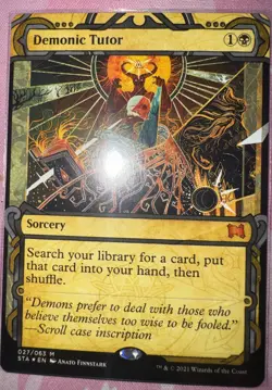 MTG Demonic Tutor Strixhaven: Mystical Archives Regular Card Foil Etched - Image 1