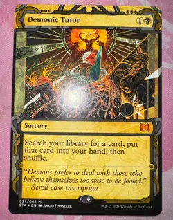 MTG Demonic Tutor Strixhaven: Mystical Archives Regular Card Foil Etched - Image 3