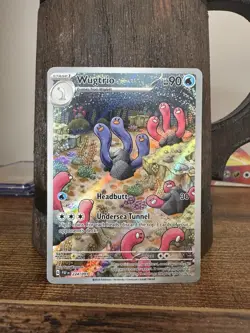Pokemon Wugtrio 224/091 SV: Paldean Fates Illustration Rare Holo English Card - Image 1