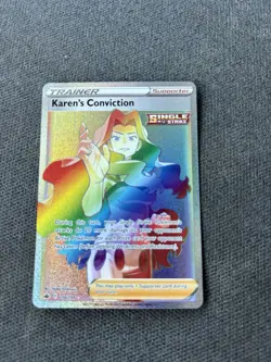 The Pokemon Company Karen's Conviction 216/198 Chilling Reign Secret Holo Card - Image 1