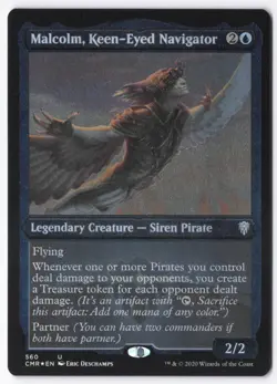 Malcolm, Keen-Eyed Navigator (Foil Etched) Foil U Commander Legends 560 NM - Image 1