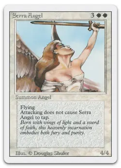 Serra Angel (NM) Revised Edition 3ED Magic MTG - Image 1